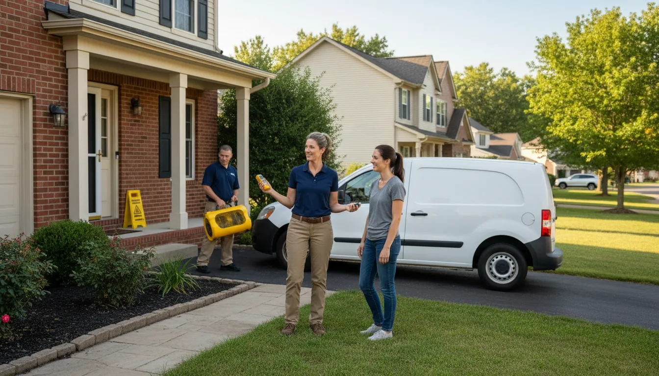 Residential water damage restoration in Nashville, TN